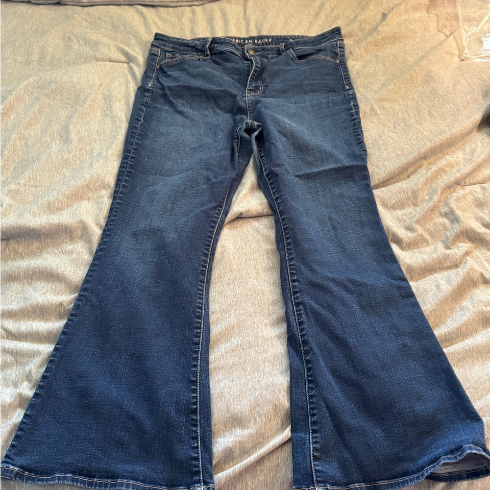 American Eagle Outfitters Flare Blue Denim Jeans